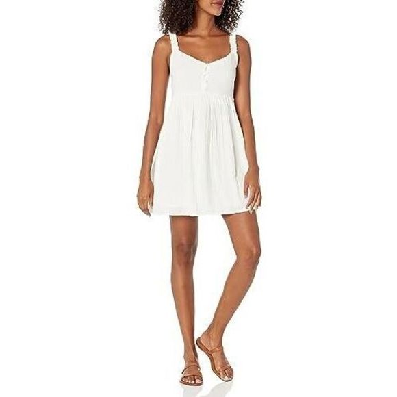 Volcom B1322309 Women's Sz XS Star White A Full Out Babydoll Cami Dress - Picture 9 of 10